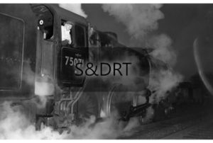 Shillingstone; 75071 standing at station on Down passenger service - with flash (1); G A Richardson