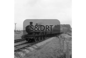 Cole; 3206 on 2-car passenger service passing over Bridge 117, 1962-3; G A Richardson
