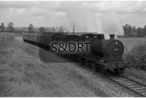 Templecombe; 44422 on Down local passenger service heading for Henstridge, 1964; G A Richardson