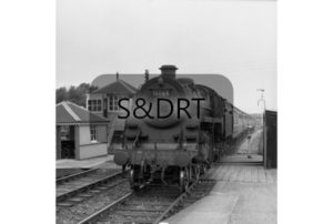 Shillingstone; 76065 on Down passenger service - manual tablet exchange; G A Richardson