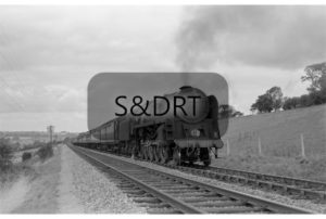 Chilcompton Tunnel; 92006 on 10-car 1O91 Nottingham-Bournemouth service, 1961; G A Richardson