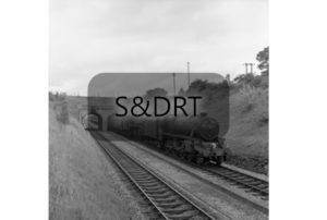 Shepton Mallet; 44666 & Class 5 on 2B92 Bristol-Bournemouth service; G A Richardson