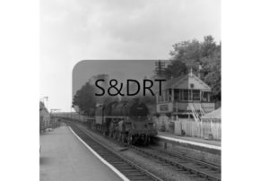 Midsomer Norton South; 75073 & 34042 'Dorchester' on Up through service; G A Richardson