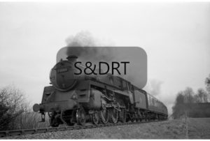 Cliff cutting; 73049 on 'Pines Express', 1960; G A Richardson