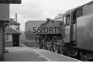 Shillingstone; 73049 on Up passenger/milk & 76019 on Down service, 1959 (2); G A Richardson