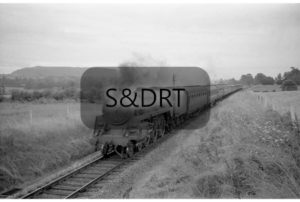 Hammoon; 73087 'Linette' on 11-car Up through passenger service; G A Richardson