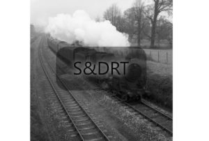 Blandford; 73052 on 3-car Down local passenger service; G A Richardson