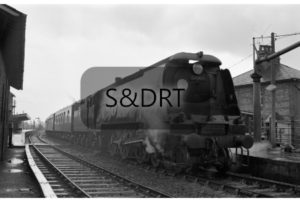 Blandford; 34107 'Blandford Forum' on Pullman train for Flight Refuelling Ltd., 25-10-61 (2); G A Richardson