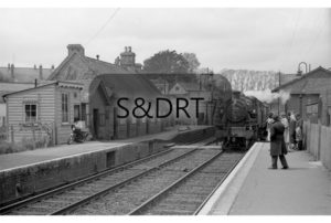 Sturminster Newton; 41243 approaches with 12.23 pm to Bournemouth, 1962/3; G A Richardson