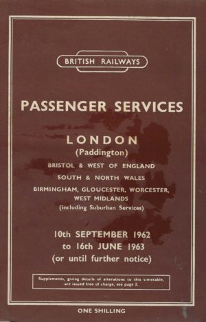 Passenger Services from London Paddington including suburban services Timetable