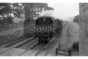 Sutton Mandeville; Battle of Britain Class No. 34083 '605 Squadron' on Exeter/Plymouth service, 1963; G A Richardson