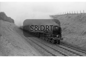 Sutton Mandeville; West Country Class No. 34018 'Axminster' on passenger service, 1963; G A Richardson