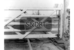 Midsomer Norton South; gate across line to Norton Hill Colliery, 1962