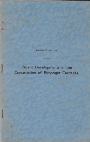 Recent Developments in the Construction of Passenger Carriages