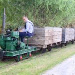Lister Autotruck and three peat wagons.